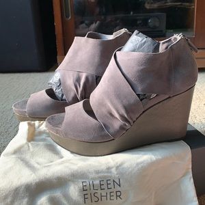 Eileen Fisher coolest grey suede shoes.